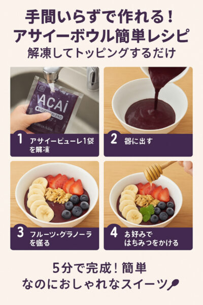 アサイーボウルが簡単に作れるセット