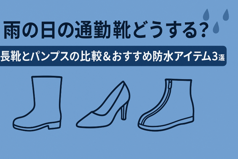 雨の日の通勤靴どうする？長靴とパンプスを比較＆おすすめ防水アイテム3選