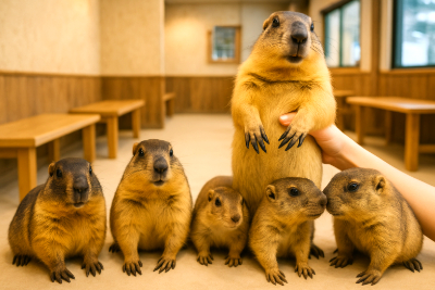 マーモットカフェ大阪 守口 癒やしの空間